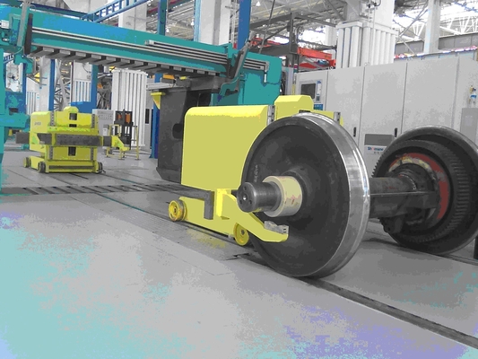 Imprensa hidráulica horizontal da roda do CNC para a reparação Railway do veículo